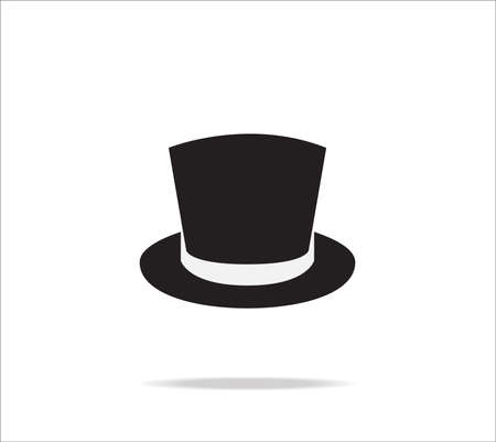 Top hat icon vector on white backgroundのイラスト素材