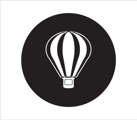 Hot air balloon icon, on white backgroundのイラスト素材