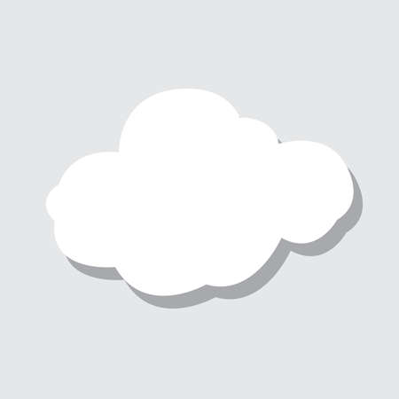 Cloud vector icon set white color on grey backgroundのイラスト素材