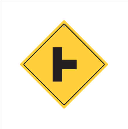 Three separate traffic sign isolated on white backgroundのイラスト素材