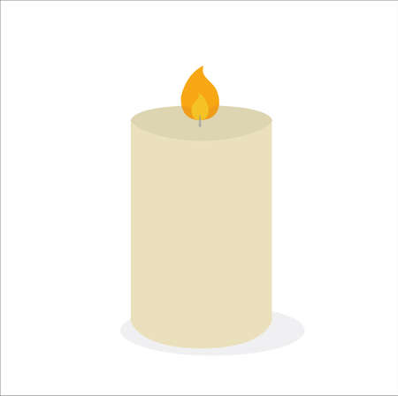 Candle flame fire Light vector isolated on a white backgroundのイラスト素材