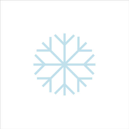 Snowflake icon, snow sign. Vector illustration, flat design.のイラスト素材