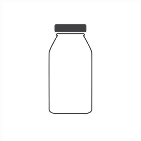 Milk bottle icon vectorのイラスト素材