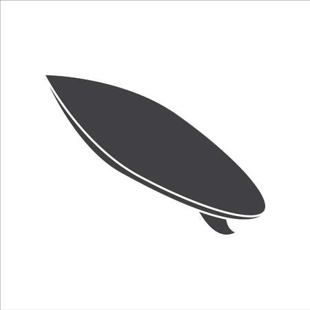 Surfboard icon in black style isolated on white backgroundのイラスト素材