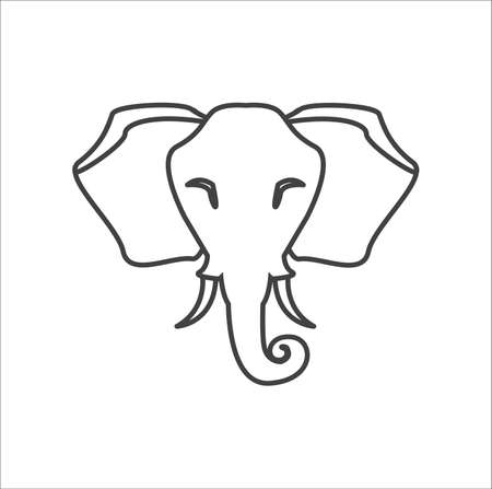 Elephant head icon - Vectorのイラスト素材