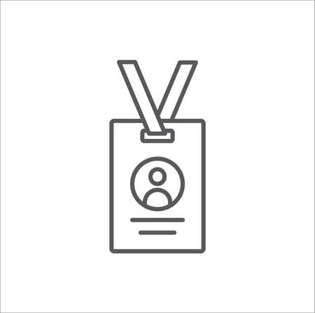 Press card outline icon vectorのイラスト素材