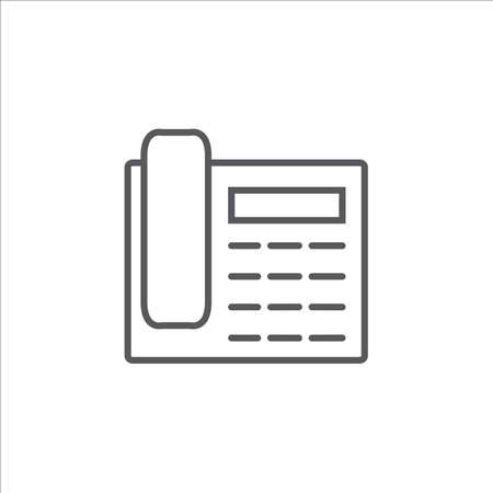 Office phone outline icon vectorのイラスト素材