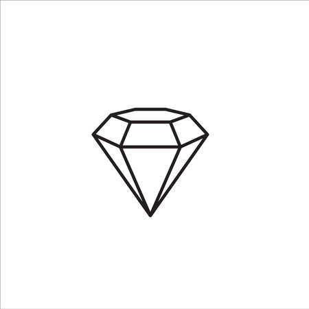 Diamond line icon.vectorのイラスト素材