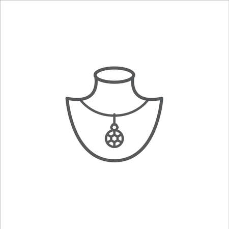 Dummy with jewelry necklace outline icon vectorのイラスト素材