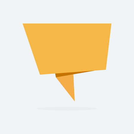 Abstract origami speech bubble vector backgroundのイラスト素材
