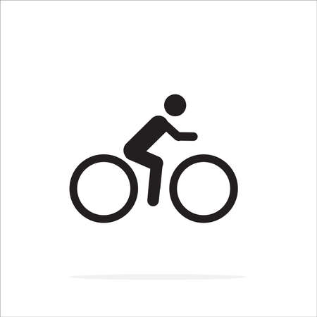 Cycling Icon Vector. Flat simple on white backgroundのイラスト素材