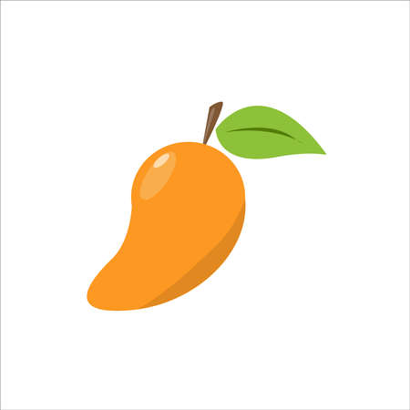 Mango fruit icon vector illustration. Flat design styleのイラスト素材