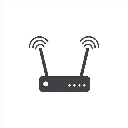 Router icon vector illustration on white backgroundのイラスト素材