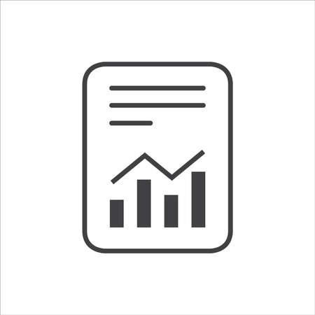 Report text file icon. Document with chart symbolのイラスト素材