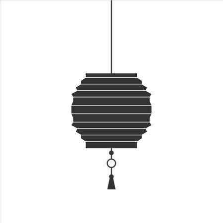 Chinese lantern icon design flat vector on white backgroundのイラスト素材