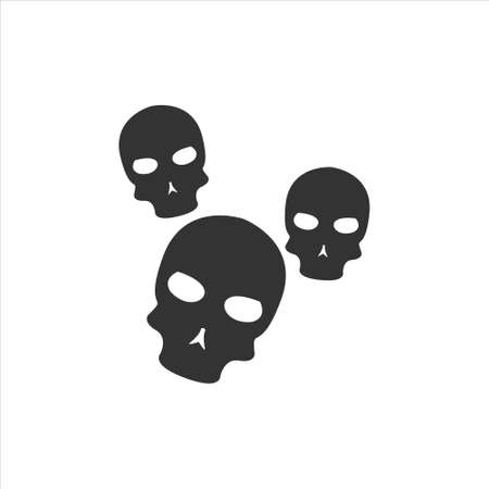 Skull isolated on white background vectorのイラスト素材