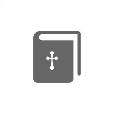 Bible book icon, religion vector on a white backgroundのイラスト素材