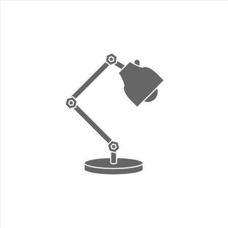 Lamp icon, table lamp vector on white backgroundのイラスト素材