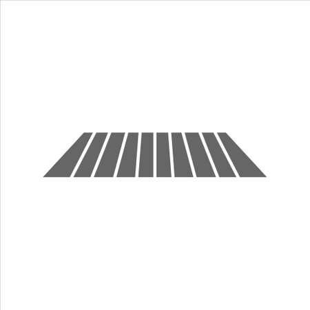 Crosswalk icon vector on white backgroundのイラスト素材