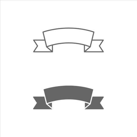 Ribbon banners icon vector on white backgroundのイラスト素材