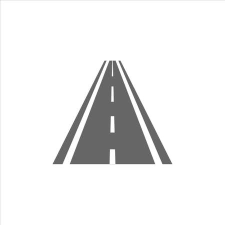 Road icon vector on white backgroundのイラスト素材
