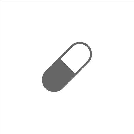 Pill icon in trendy flat style isolated on white backgroundのイラスト素材