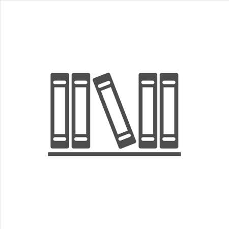 Bookshelf icon vector sign isolated on white background. bookshelf symbolのイラスト素材