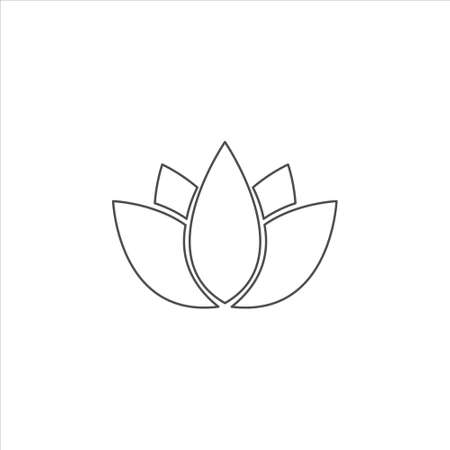 Lotus vector sign isolated on white background. Lotus symbol templateのイラスト素材