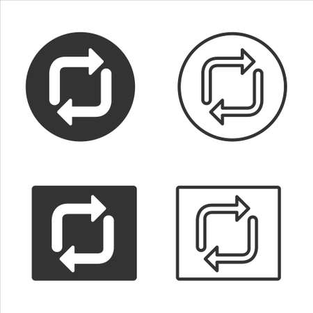 Reverse arrow symbol icon sign symbol vectorのイラスト素材