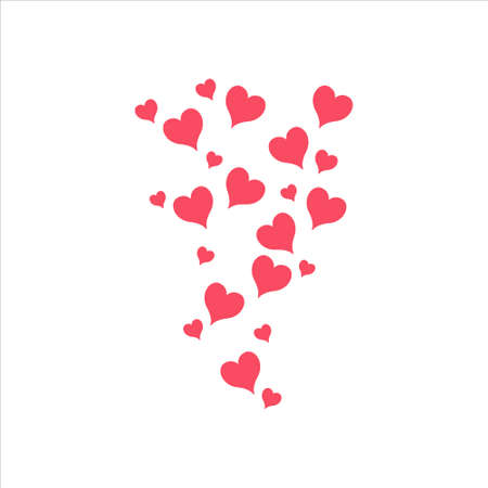 Heart symbol vector on white backgroundのイラスト素材