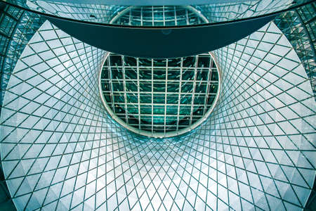 The architecture of Fulton Center Station.のeditorial素材