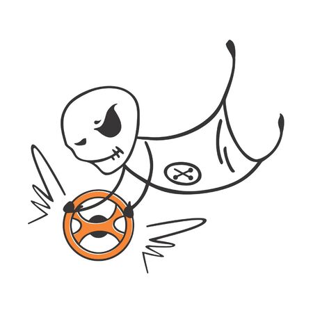 Kliasnik- Flies, stays behind the wheel of carのイラスト素材