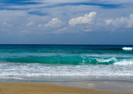 clouds over the Mediterranean Seaの写真素材