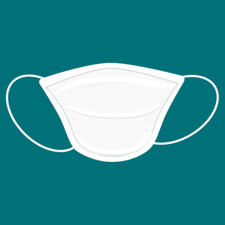 White cloth mask Suitable for general people who are not yet sick. Wear protection from PM2.5 dust. And Corona Virus 2019のイラスト素材