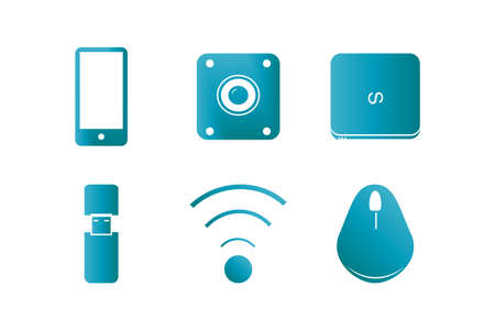 Communication and technology icon set - vector illustrationのイラスト素材