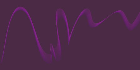 Abstract purple wave background flowing like water stream. On Purple Background Separated Vector Illustration.のイラスト素材
