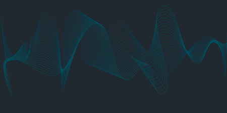 Abstract Indigo Wave On Black Background Design for banners, websites, advertising materials and...