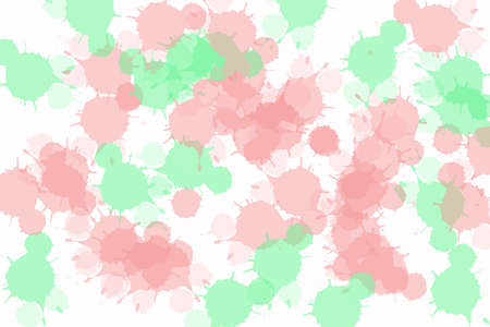 Liquid watercolor stains from brush strokes hand painted Draw on white background seamless Vector art Suitable for use in design work Equipmentのイラスト素材
