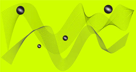 Abstract background Black gradient mesh vector Lemon on a yellow backgroundのイラスト素材