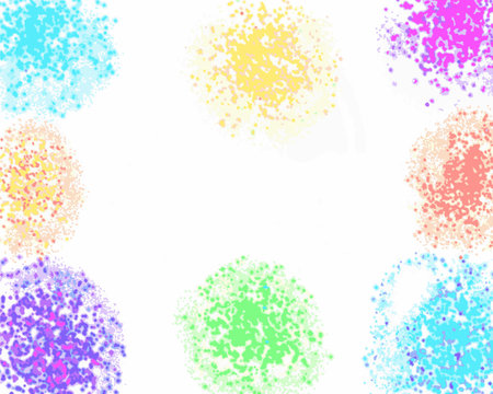 Paint a watercolor, the direction of the paint. spread out in a circle illustrationのイラスト素材