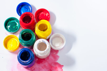 Color oil paint bottles