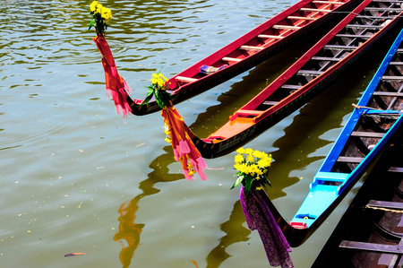 Colorful Long Boat Racing