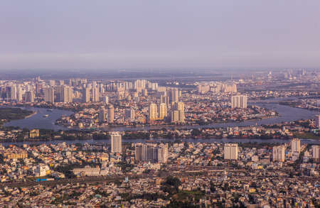 Ho Chi Minh City's high-rise office building in Vietnamの写真素材