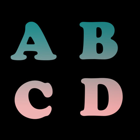 Alphabet wording in Pastel colour background