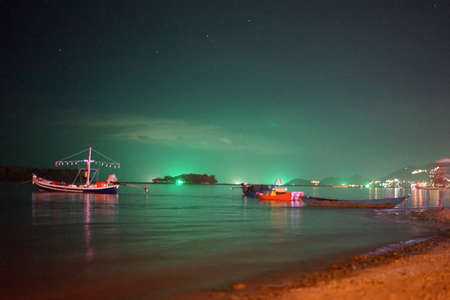Thailand in ship in Samui Islandの写真素材