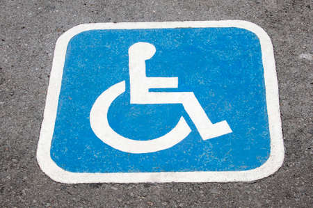 Handicap icon on streetの写真素材