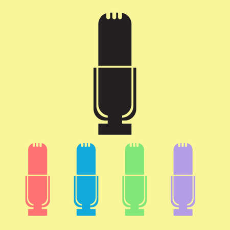 microphone icons with pastel setの写真素材