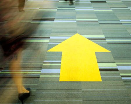 Walking way in busy timeの写真素材