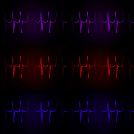 Cardiac Frequency in dark tone Color Collectionの写真素材