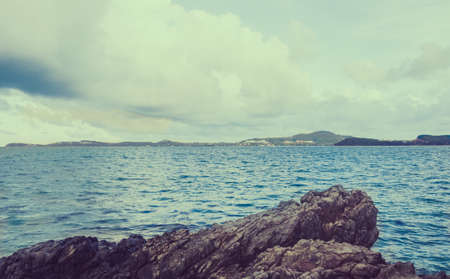 Sea rock in Samui, Thailandの写真素材